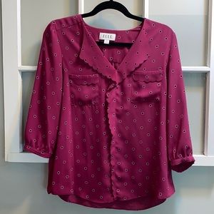 Quarter Length Blouse Dress Work Top